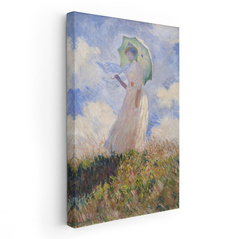 «Woman with a Parasol, Faceing Left», reproduction d'art sur toile, H 24 po x l 16 po