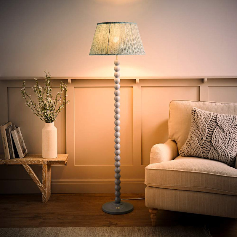 Accardi 150cm Matte Traditional Floor Lamp, Green, Yes