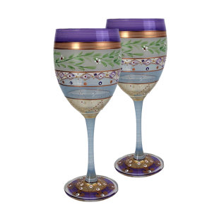 Mosaic Garland 11 oz Wine Glass (Set of 2)