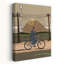 Mount Fuji Bike Ride Abstract Retro Traditional Landscape Nature Wall Art Print by Nicholas - Wrapped Canvas Print-205156950