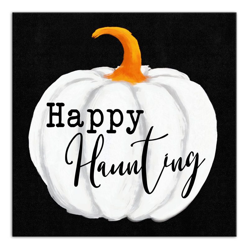« happy haunting », art textuel sur toile