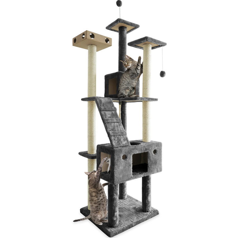 Tiger Tough 69.3'' H Cat Tree, Gray