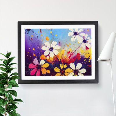 Wildflowers Splash Abstract - Framed Print