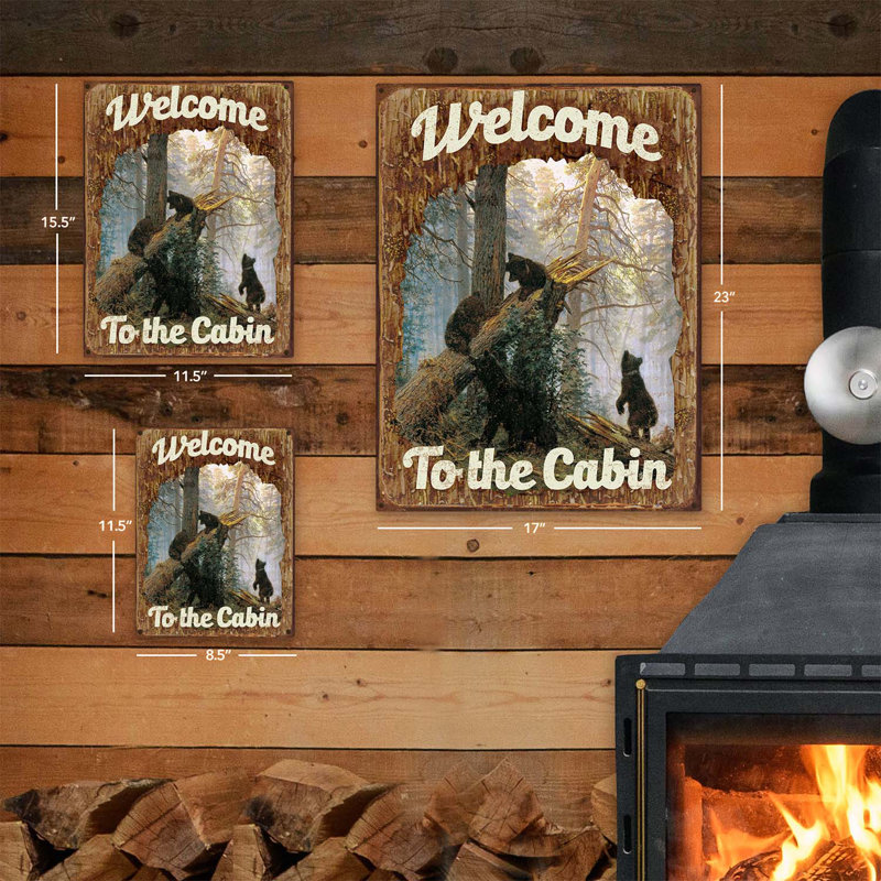 «Welcome To The Cabin Bears» sur toile