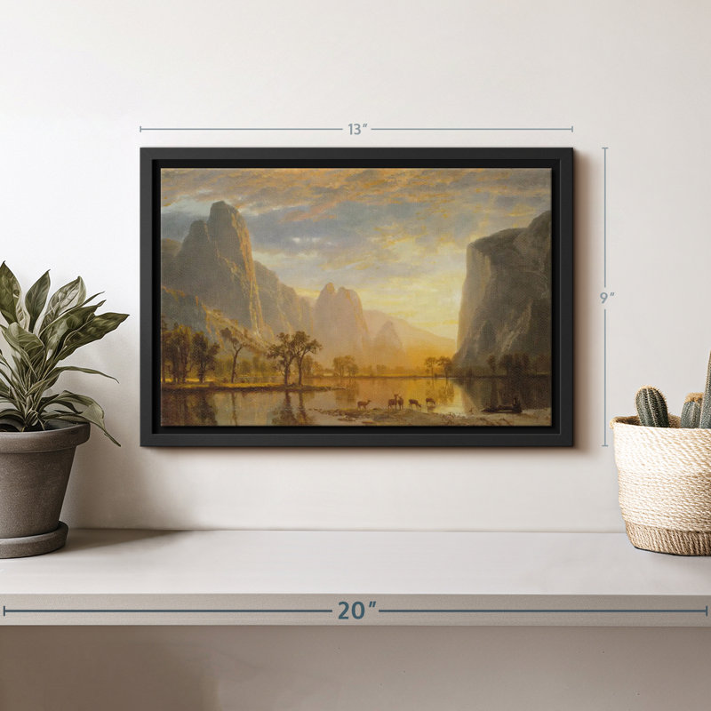 Nature «Valley of the Yosemite», reproduction sur toile, H 9 po x l 13 po