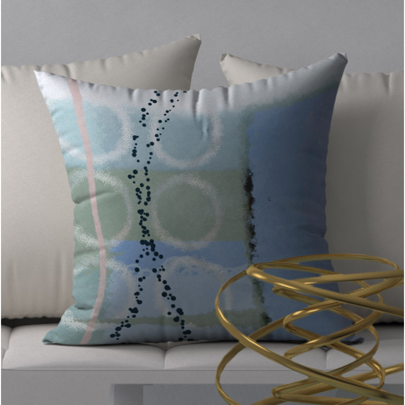 Abstract Throw Pillow, 18" H x 18" W