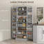Armoire de cuisine 65 po, armoire de rangement moderne avec portes et tablettes, armoire autoportante pour la salle à manger-115734561