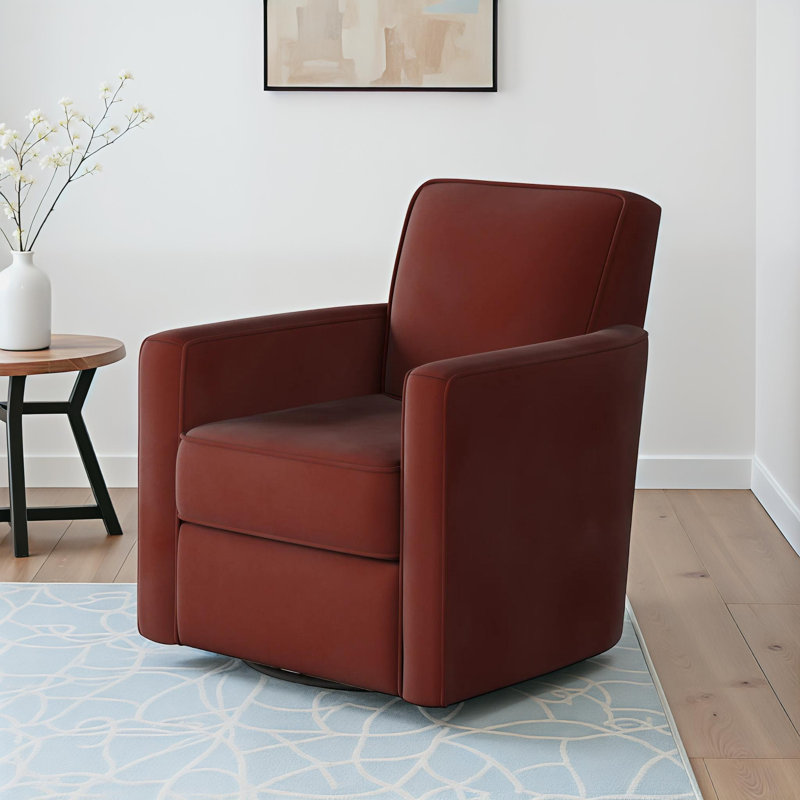 Fauteuil oscillant pivotant Balina Bindi, Bella Rouge, H 38 po x l 35 po x P 36 po  