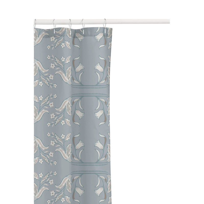 Rideau de douche léger Mira, Bleu gris