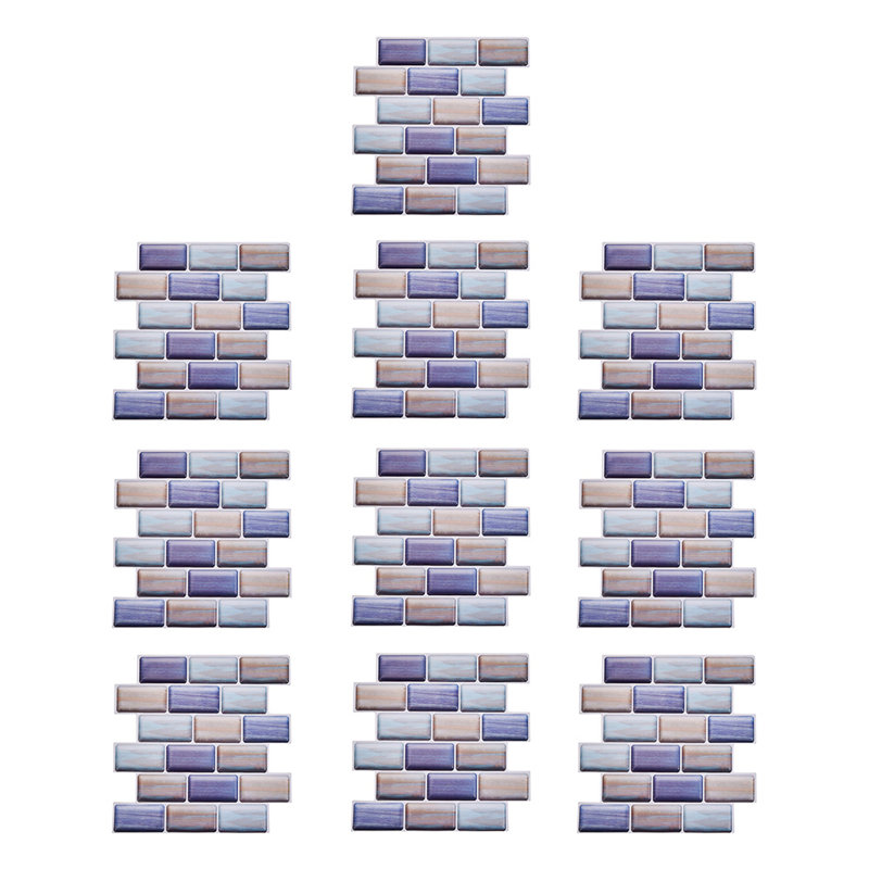 10Pcs Self-Adhesive Wall Tile Stickers