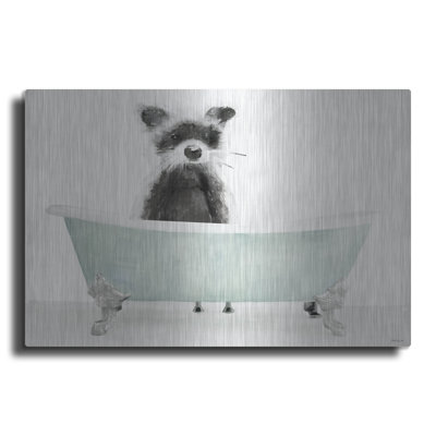 Trinx «Vintage Tub with Racoon» par Stellar Design Studio, art mural en métal