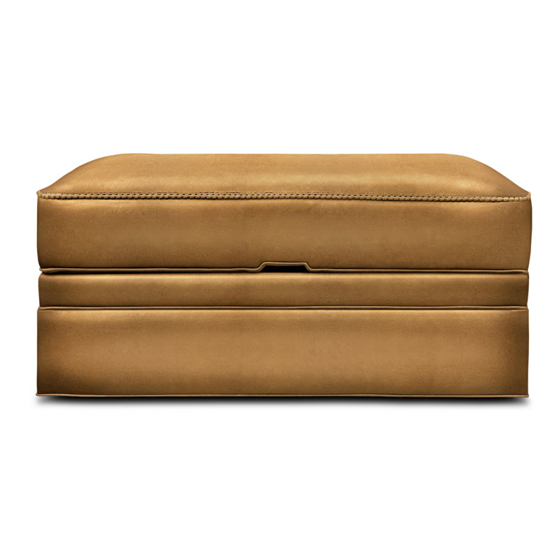 Stafford Leather Ottoman, Palomino (Maestro Artisano), Nutmeg