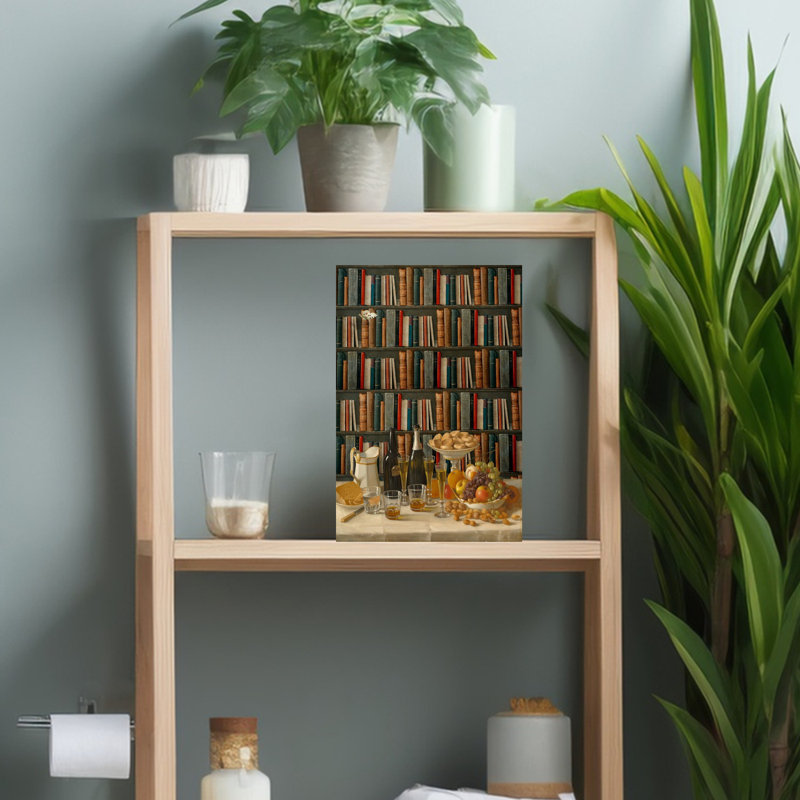 «Meet Me In The Library Classic Contemporary Architecture», art mural, H 18 po x l 12 po