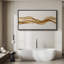 Grande impression sur toile encadrée - reproduction abstraite neutre pour décoration murale minimaliste moderne-116848227-116848228