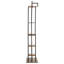 6 supports à plantes d'intérieur avec 3 lumières de croissance Spectrum, 2 supports en métal pour plantes de coin, minuterie et 10 luminaires, support de présentation en forme de demi-lune pour le salon, matériau en fer brun et noir, profondeur de 42,68 po,