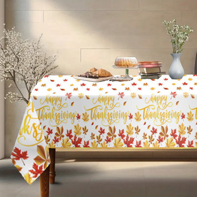 Nappe en plastique Fournitures de fête de l'Action de grâce Nappes jetables Nappes en plastique pour décorations de fête d'automne et décorations de fête de l'Action de grâce 1 paquet