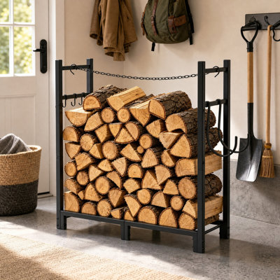 Firewood Rack Indoor with Glove