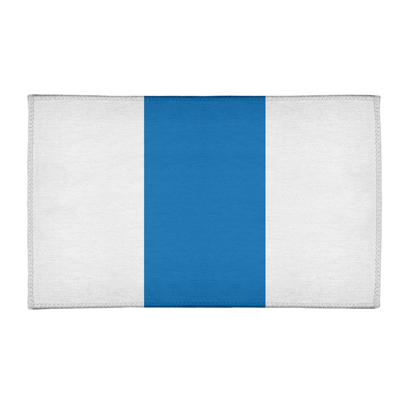 Bleu/blanc tapis, Rectangle 3 pi x 5 pi