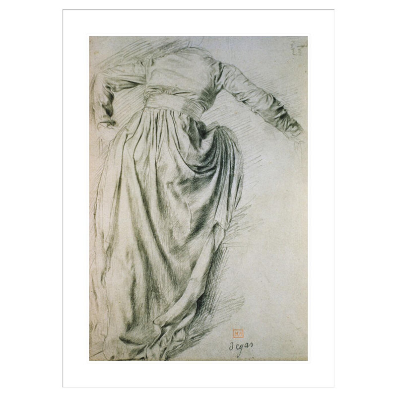 Étude d'une femme drapée par Edgar Degas, H 41,5 po x l 30,37 po