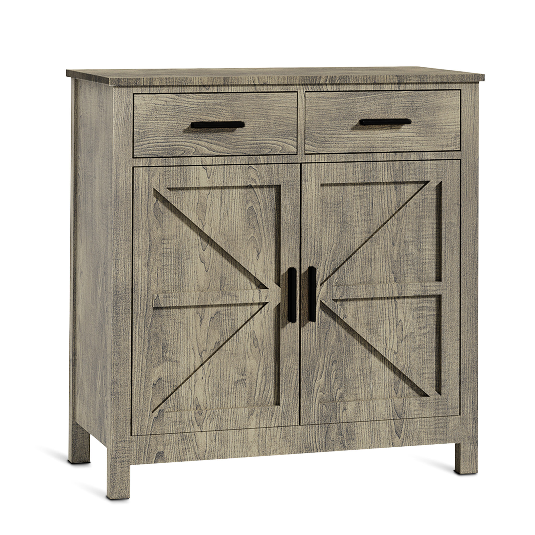 Latitude Run® Modern Home Office Cabinet - White With 2 Doors And ...