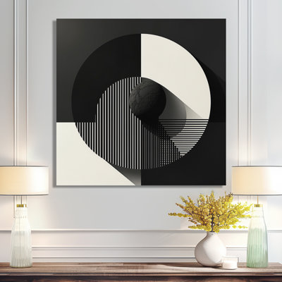 Geometric Balance Monochrome Essence - Minimalism Wall Art Decor