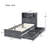 Stylish And Functional Twin Size Storage Bed With Open Shelves And Drawers