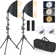 Professional Photography Softbox Lighting Kit With 2X 16"X16" Softboxes, 2X 85W LED Bulbs, Remote Control & Adjustable Tripods For Studio Portrait Product Fashion Photography