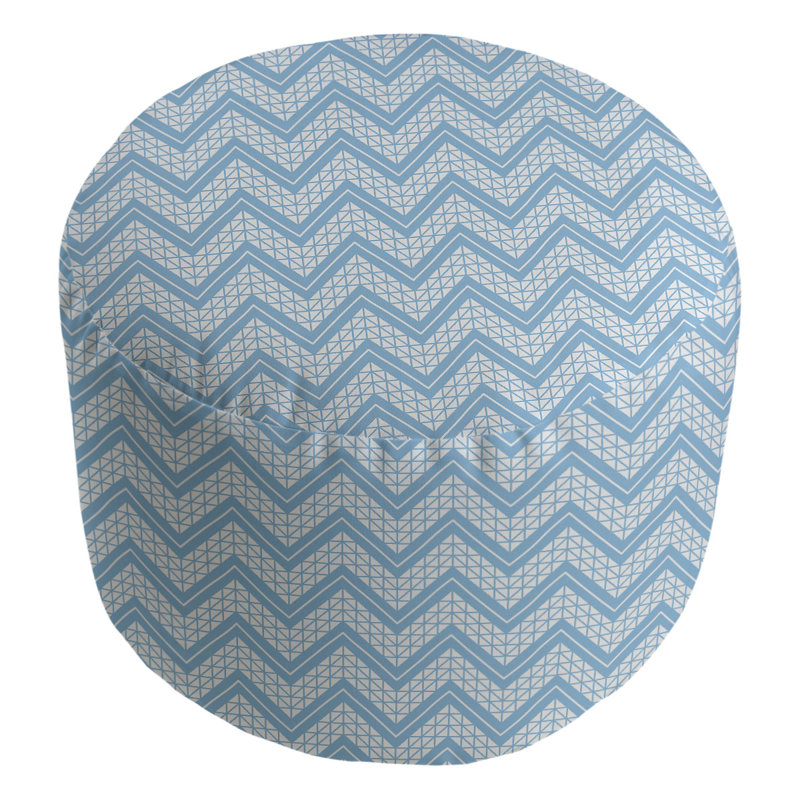 Upholstered Pouf, Teal