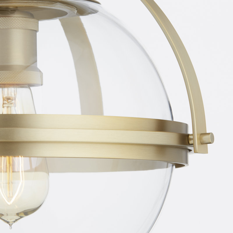 Sonnier Glass Flush Mount, Aged Brass