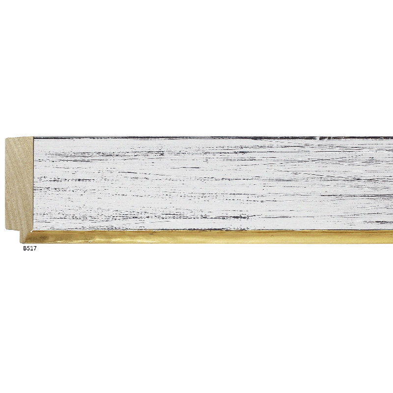 16 X 16 Rustic, White/Gold