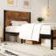 Kempst Twin Bed Frame with Wood Headboard and Footboard, Rustic Brown Farmhouse Platform Bed with Under-Bed Storage, Mattress Foundation with Heavy Duty Slats Support, No Box Spring Needed, Noise Free, Easy Assembly-1772154919-1878432382