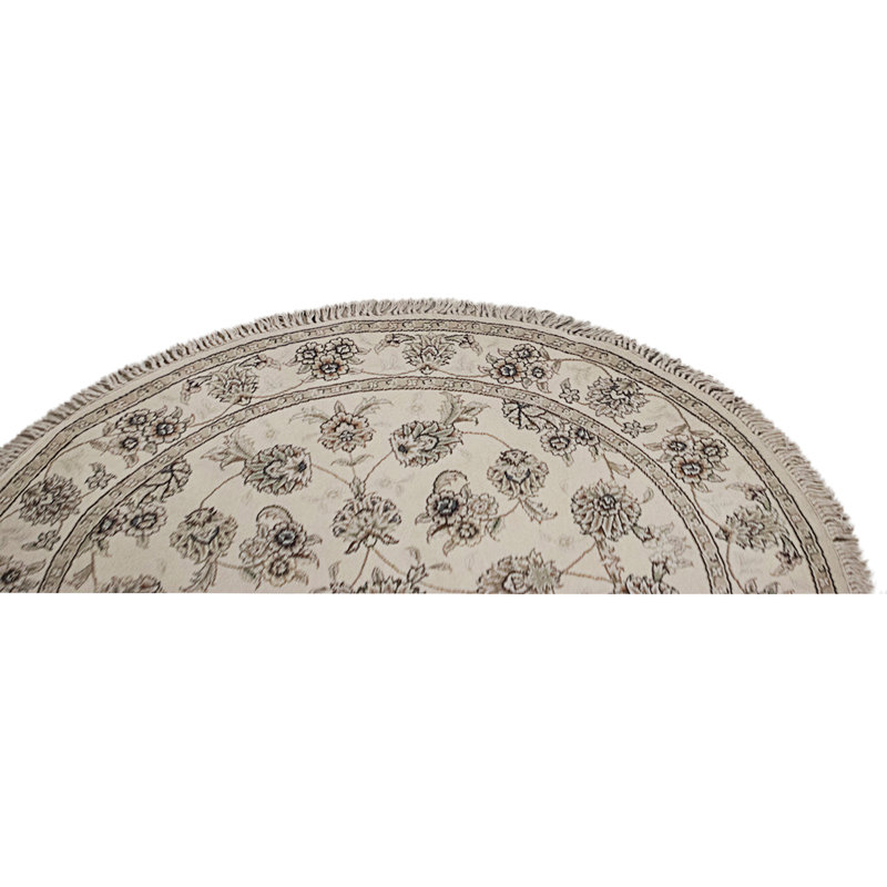 High-Quality Hand-Knotted Ivory Area Rug