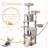 70" H Cat Tree Tower with Hammock, Scratching Post, Condo and Multi-Level Cat Tower-773200267