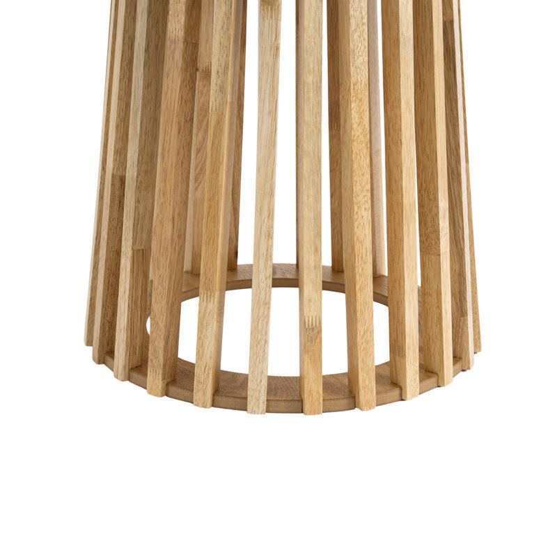 Table de bar ronde moderne de 43,5 po de hauteur, table de bar en bois massif pour la salle à manger, Naturel