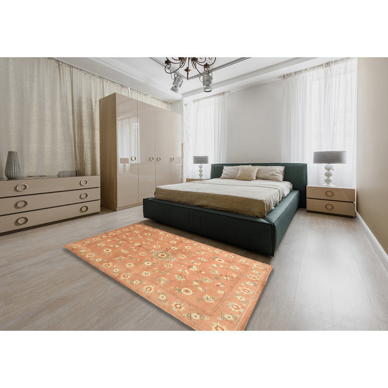 Tapis brun contemporain, Rectangle 5 pi x 7 pi