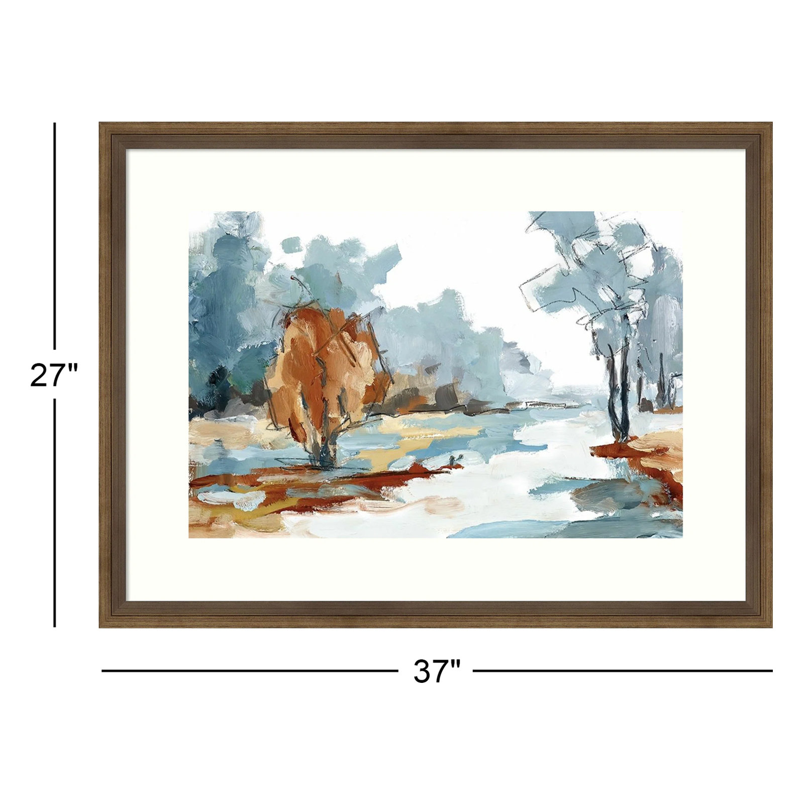 Forest Backroads VI Print, Bronze Framed Paper, 27" H x 37" W