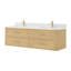 Meuble-lavabo mural double 72 po en chêne scandinave Francesca-134576939-134576940-134576944