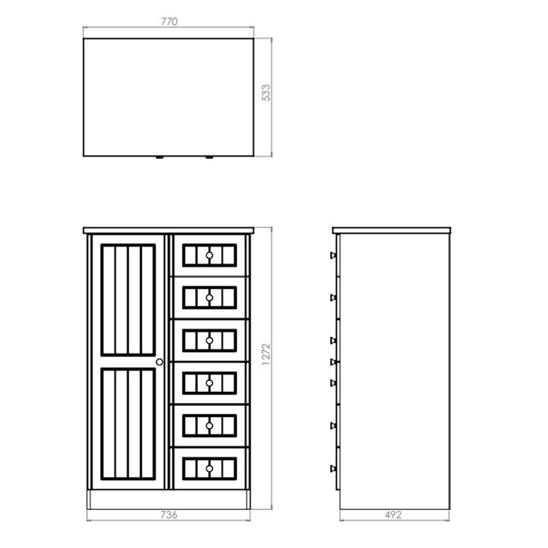 Fully Assembled Contrast Childs Wardrobe