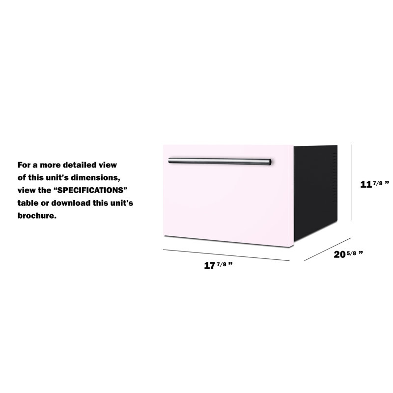 Summit Appliance 18" Wide Built-In BeautiFridge Cosmetics Refrigerated Drawer, Pink