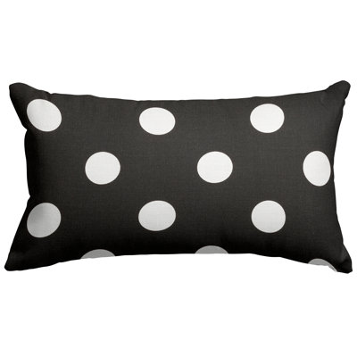 Polka Dot Rectangular Cotton Throw Pillow