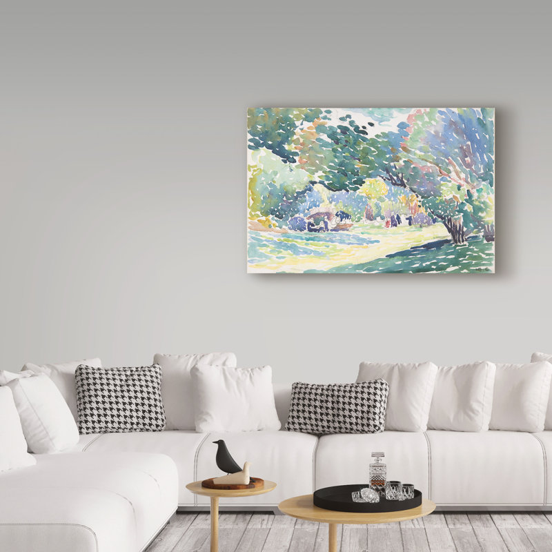« landscape 1904 », reproduction de peinture à l’huile sur toile tendue, H 22 po x l 32 po