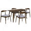 Ensemble de salle à manger 5 pièces avec 4 chaises-1834969163