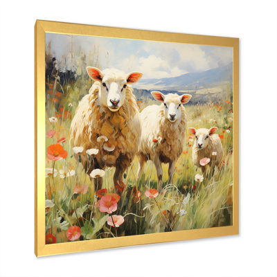 Troupeau de moutons moelleux II - impression