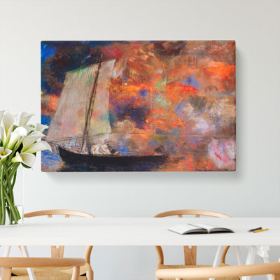 Flower Clouds by Odilon Redon - Wrapped Canvas