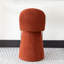 Tabouret de bar Everly Modern orange pivotant à 360° avec revêtement rembourré, pied central et repose-pieds chromé-1383703902