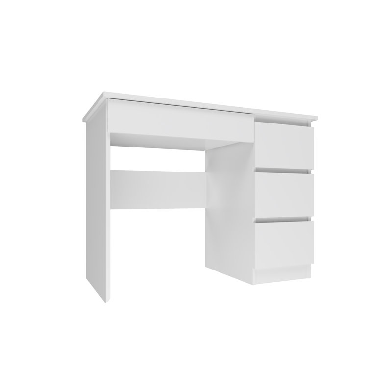 Jelks Computer Desk, Right, White