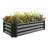 421Ft Black Rectangle Metal Raised Planter For Flowers, Material, - Rust Vegetables And Herbs, Black, & Long Term Use-52780415-52780422