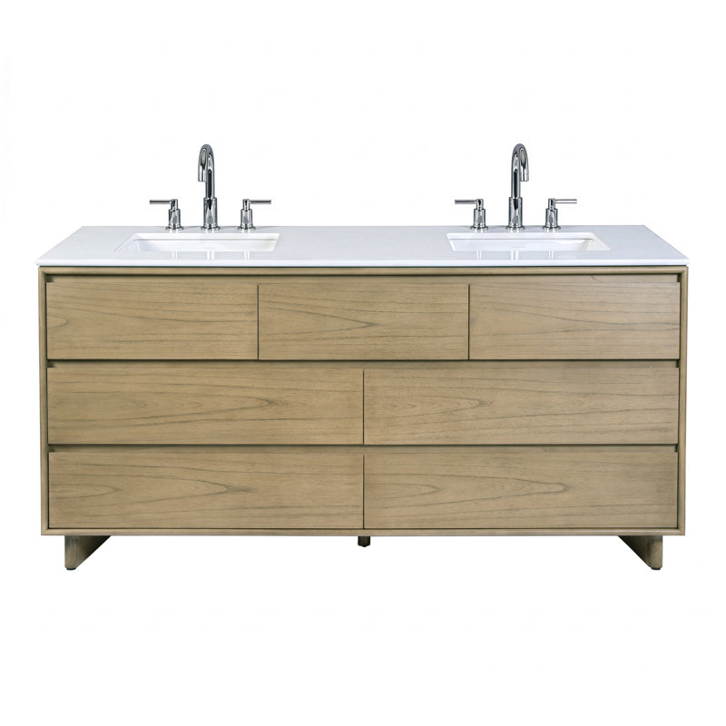 Meuble-lavabo Soleil, Naturel, 72"