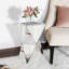 Glass Top Pedestal End Table