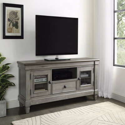 1-Piece TV Stand With Drawer Storage Cabinets Wooden Living Room Furniture